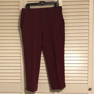 Lands' End Women's Deep Red Straight Leg Pants